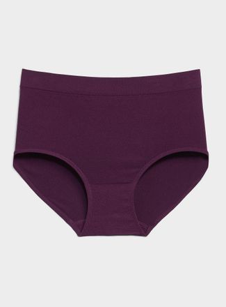 Miiyu Womens Microfibre high-waist Hipster Panties Nylon