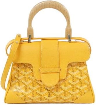 Goyard Pre-owned Borsa in Tela Rivestita e Pelle di Vitello Saigon Mini - - Pre-owned - Donna - Giallo - ONE SIZE