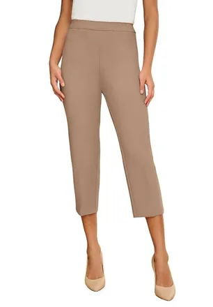 Roaman's Plus Size Bend Over Capri Pant in Brown Sugar at Nordstrom, Size 30