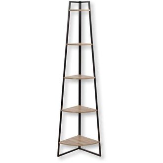 Calicosy Estanter&iacute;a Esquinera De 5 Baldas Efecto Madera H180 Cm - Colorado