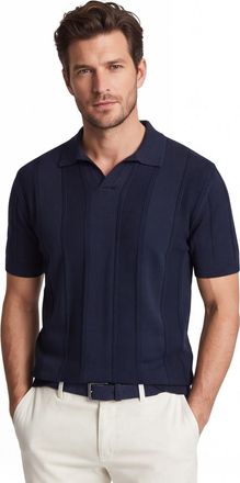 Gentiluomo Poloshirt Gentiluomo donkerblauw met v hals