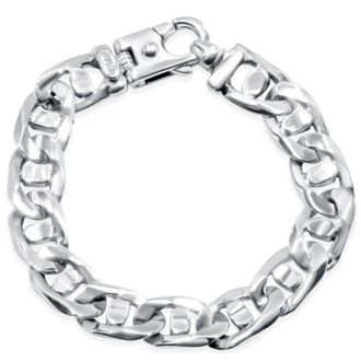 Pompeii3 Mens Marine 14k Gold (74gram) or Platinum (119gram) 13.5mm Link Bracelet 8.5