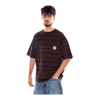 Carhartt Work in Progress Camiseta S/S Cardona con bolsillo - Tops - Hombre - Marr&oacute;n - XL