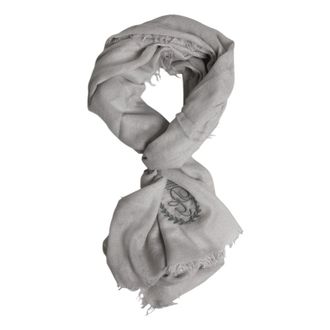 Dolce & Gabbana Scarves, unisex, Gray, Size: ONE SIZE Gray DG Crown Neck Warmer Scarf