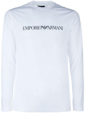 Emporio Armani Womens Cotton T-Shirt in White | Size Medium