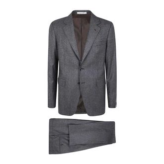 Tagliatore Tweedelig pak - Heren - Pakken - Grijs - Maat: XL Tweed