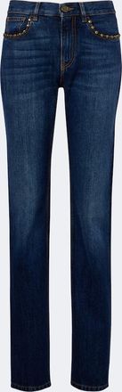 Etro Faded studded straight jeans