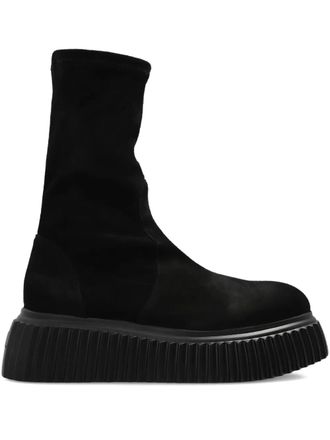 AGL Stivaletti in velluto - Nero