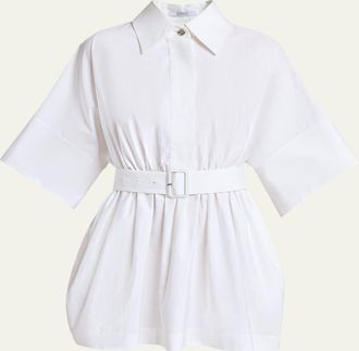 Givenchy Cinched Waist Mini Shirtdress