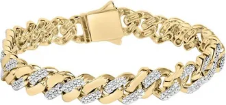 House of Brilliance Haus Of Brilliance Silver 0.49 Ct. Tw. Diamond Link Bracelets