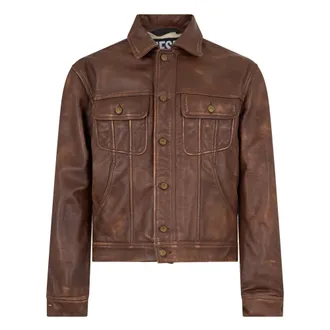 Diesel L-Riley Jacket - Heren - Jassen - Bruin - Maat: S Zijde