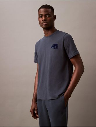 Calvin Klein Jeans Calvin Klein Mens Contrast Monogram Logo Graphic Classic T-Shirt - Navy - XL
