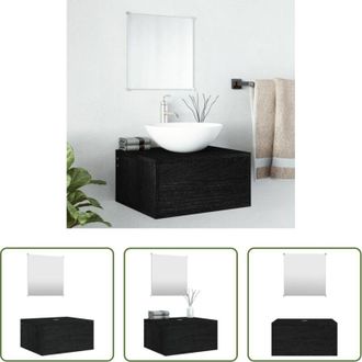 vidaXL vidaXL Arredamento bagno - Set Mobili da Bagno 2 pz Nero in Legno Multistrato