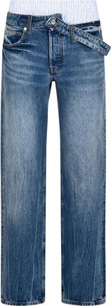 Alexander Wang Boxer Drop Waistband Slim Jeans