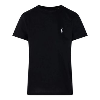Polo Ralph Lauren T-Shirts, female, Black, Size: XS Pony Embroidered Crewneck T-Shirt