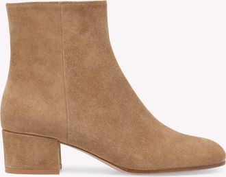 Gianvito Rossi Joelle 45 Booties in Light Brown Suede at Nordstrom, Size 36.5