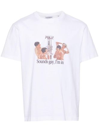 Carne Bollente T-shirt Sounds Gay, Im In - Bianco