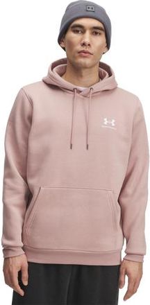 Under Armour Mens Essential Fleece Hoodie - White/Tourmaline Pink
