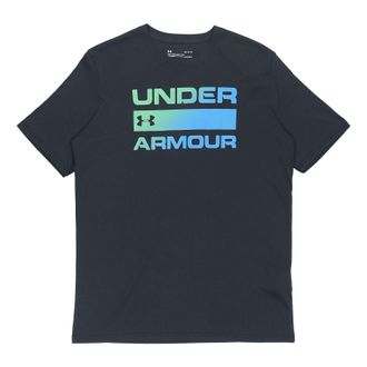 Under Armour Mens Under Armour Team Issue Wordmark Casual elastic Printing Short Sleeve Black 1329582-004