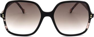 Carolina Herrera Pink Gradient Square Ladies Sunglasses HER 0244/S 0WR7/3X 56