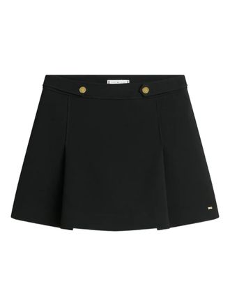 Tommy Hilfiger Mini-rok met knoopdetail - Zwart