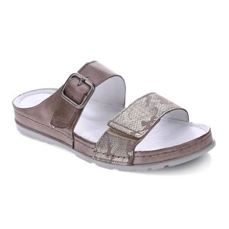 Revere Comfort Shoes Womens Palma Slide Sandals In Taupe
