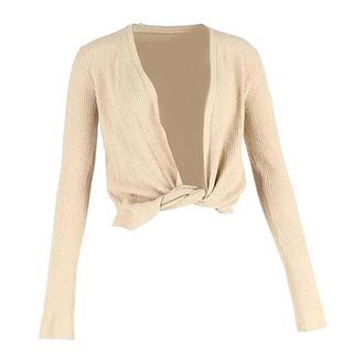 Jacquemus Cardigans, female, Beige, Size: 3XS Maglia