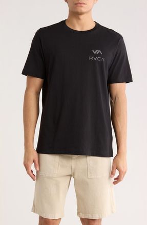 Rvca Spray Text Logo Graphic T-Shirt in Black at Nordstrom Rack, Size Xx-Large