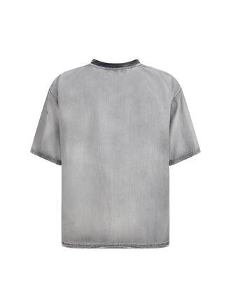 Diesel Mens T-Shirt D-Box-Fsi Grey Cotton T-Shirts And Polos