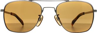 David Beckham Aviator Mens Palladium Grey Brown DB 7019/S Metal - One Size