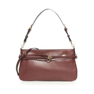 Pinko Belt Classic Schoudertas - Dames - Schoudertassen - Rood - ONE Size - Leer - Tassen