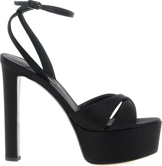 Le Silla Schoenen, Dames, Zwart, 37 EU, Leer, Odette Sandaal