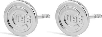 Luv AJ MLB Chicago Cubs Logo Stud Earrings in Silver at Nordstrom
