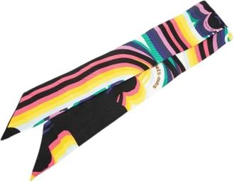 Herm&egrave;s Pre-owned Scarves, female, Multicolor, Size: ONE SIZE Pre-owned Twilly Scarf