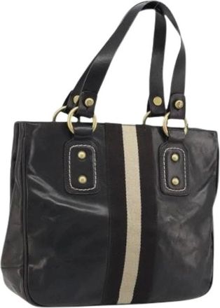 Bally Pre-owned Tote Bags, female, Brown, Size: ONE SIZE Pre-owned Trellis Hand Bag