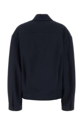 Miu Miu Womens Navy Blue Mohair Blend Jacket Exterior: Virgin Wool Giubbini
