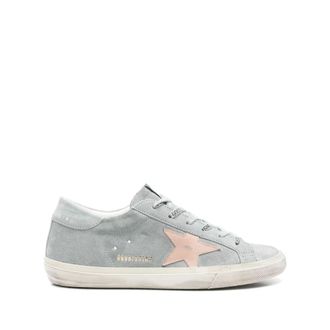 Golden Goose Sneakers, female, Gray, 4 UK, Lace-Up Trainers with Star Patch