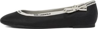 Karl Lagerfeld Karo ballerinas met strik - Zwart