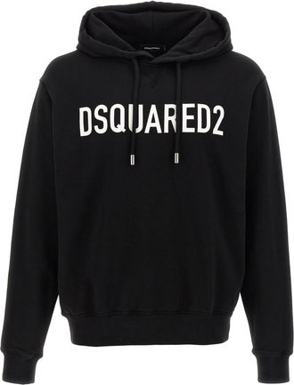 Dsquared2 Black Logo Print Hoodie