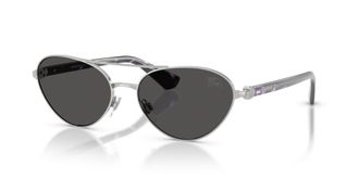 Burberry Grey Oval Ladies Sunglasses BE3165 100587 58