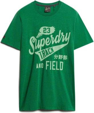 Superdry Vintage Graphic Collage T-shirt - Heren - T-shirts - Groen - 2XL - Katoen - Tops