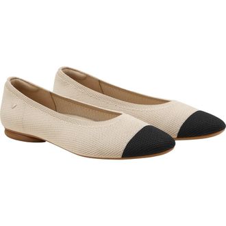 Vivaia Almond-Toe Ballet Flats in Almond & Black at Nordstrom, Size 8.5