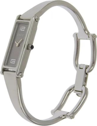 Gucci Pre-owned Vintage Roestvrijstalen Horloge - Dames - Vintage Horloges - Grijs - ONE Size - Vintage