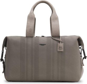 BOSS x ASTON MARTIN knitted holdall with suede trims