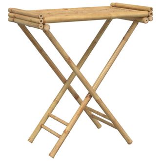 vidaXL Mesa Bandeja Plegable Bamb&uacute; 70,5x42,5x80 Cm Vidaxl