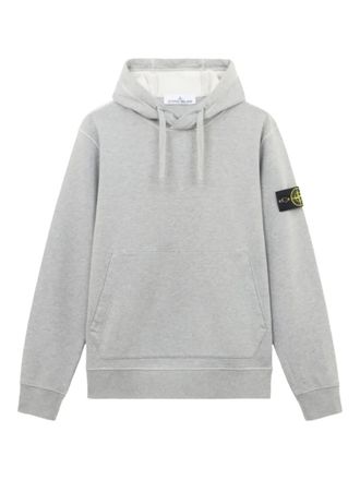 Stone Island Compass-badge hoodie - men - Cotton - M - Grey