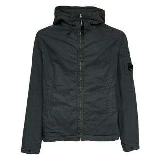 C.P. Company Light Jackets, male, Gray, Size: XL Hooded Jacket