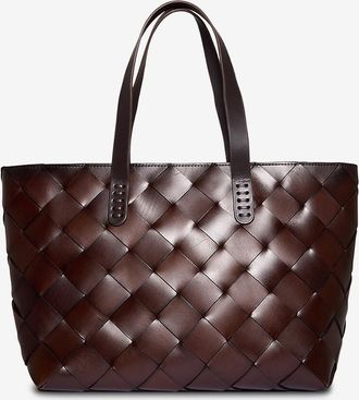 Dragon Geflochtener Shopper aus Leder Crossover