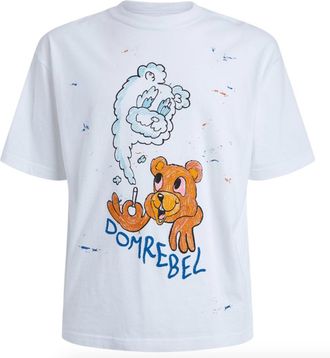 DOMREBEL White Puff T-Shirt Size M