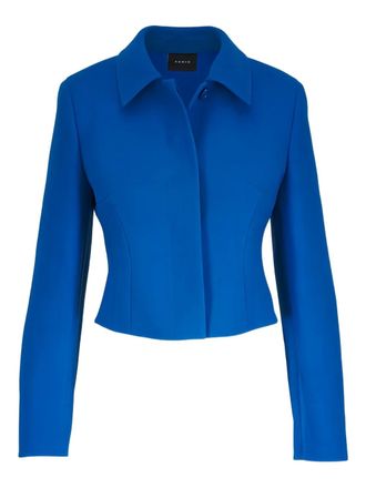 Akris collar long-sleeve jacket - Blue
